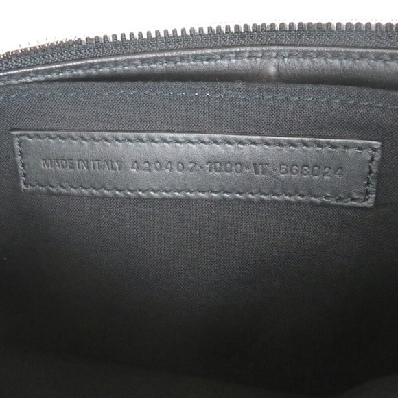 Balenciaga Navy Clip M Men's Clutch Bag 420407 Canvas Black - Picture 7 of 9